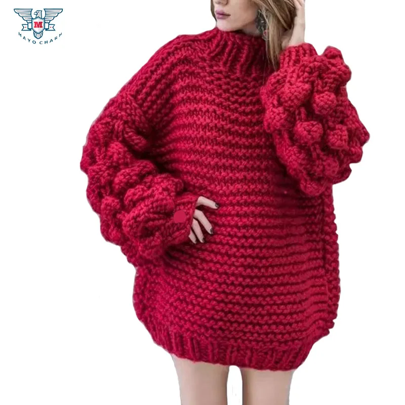 Autumn Winter Sweater And Pullovers Long Sleeve Chunky Knit Tops Loose Warm Women Jumper Pull Femme Christmas | Женская одежда