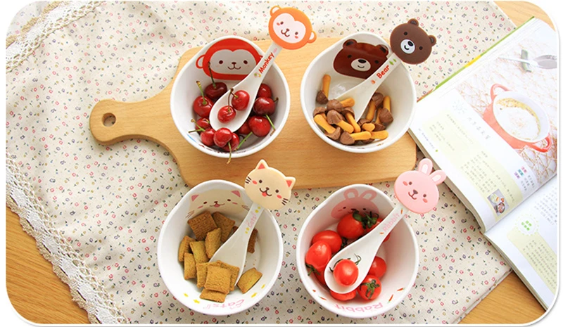 Kid Cartoon Bowl Dishes Cartoon Mouse Lunch Box Kid Baby Children Infant Baby Rice Feeding Bowl Porcelai Snack Ceramic Tableware