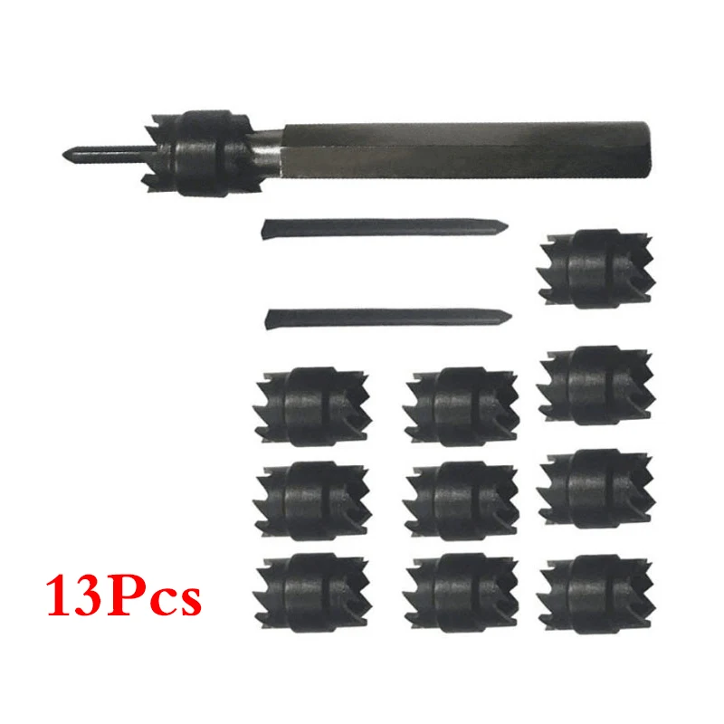 

High Hardness 13pcs 3/8" Rotary Spot Weld Cutter Remover Drill Bits With Replacement Blade Kit