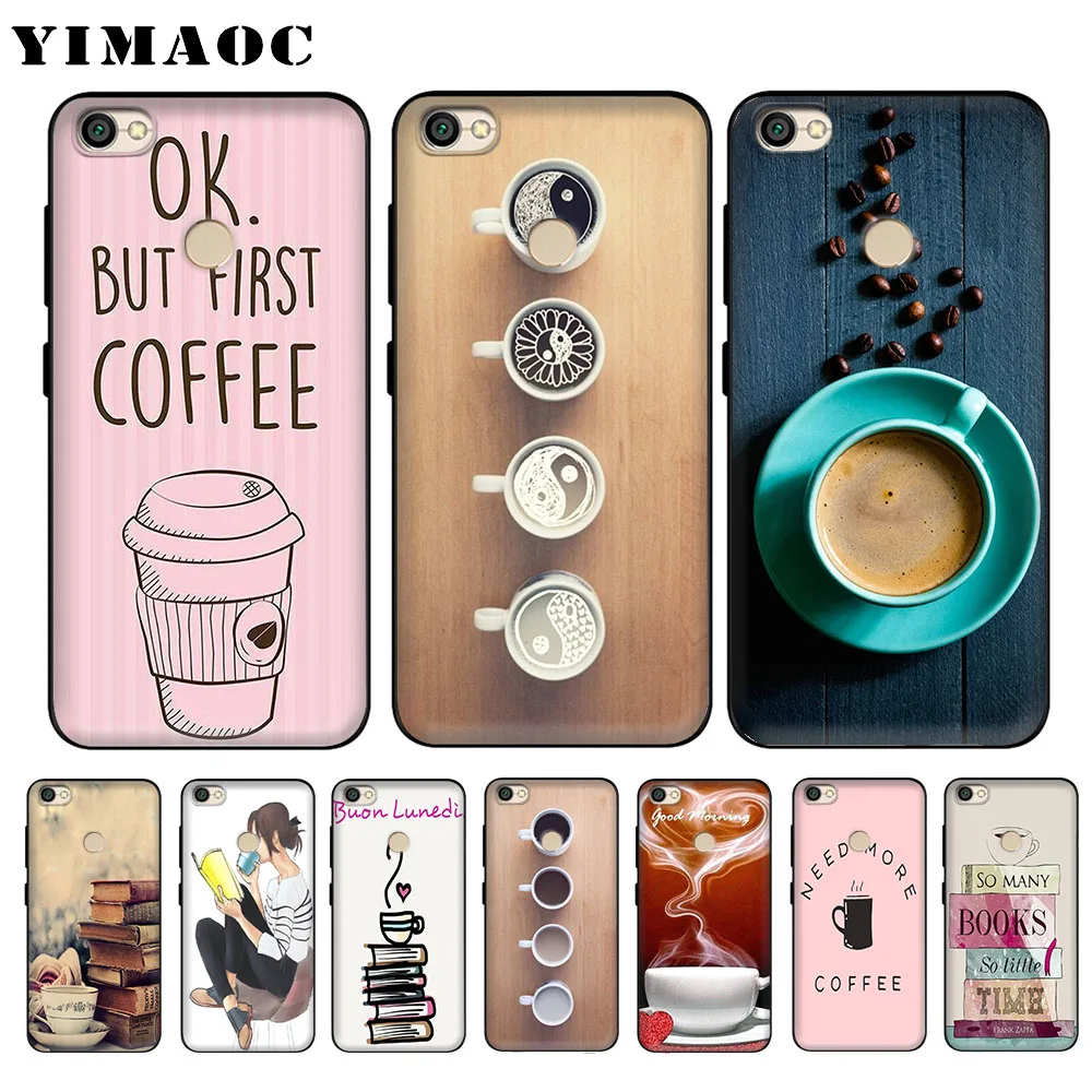 

YIMAOC Ok But First Coffee Book Soft Case for Xiaomi Redmi 4A Note 4X 5 Plus 5A Pro Prime