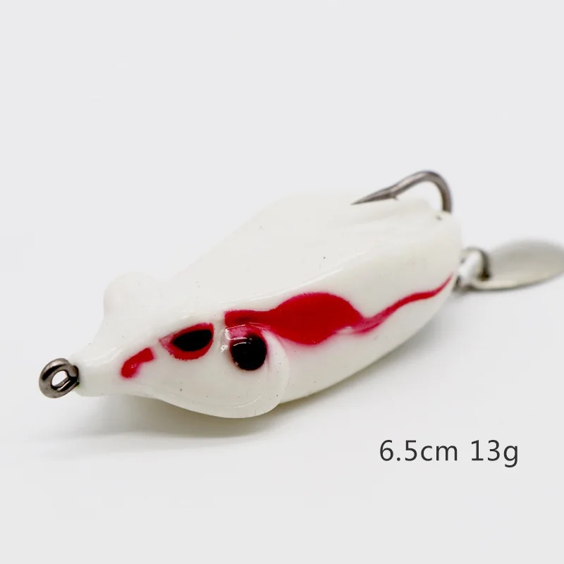 13g 65mm 1pcs  Jumping Frog Soft frog Soft fishing lure with strong fishing hook for black fish Free shipping