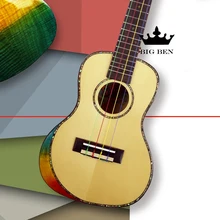 freight free rainbow-colored string 23inch uklele spruce solid maple student ukulele little guitar three-dimensional effect top freight free rainbow-colored string 23inch uklele spruce solid maple student ukulele little guitar three-dimensional effect top