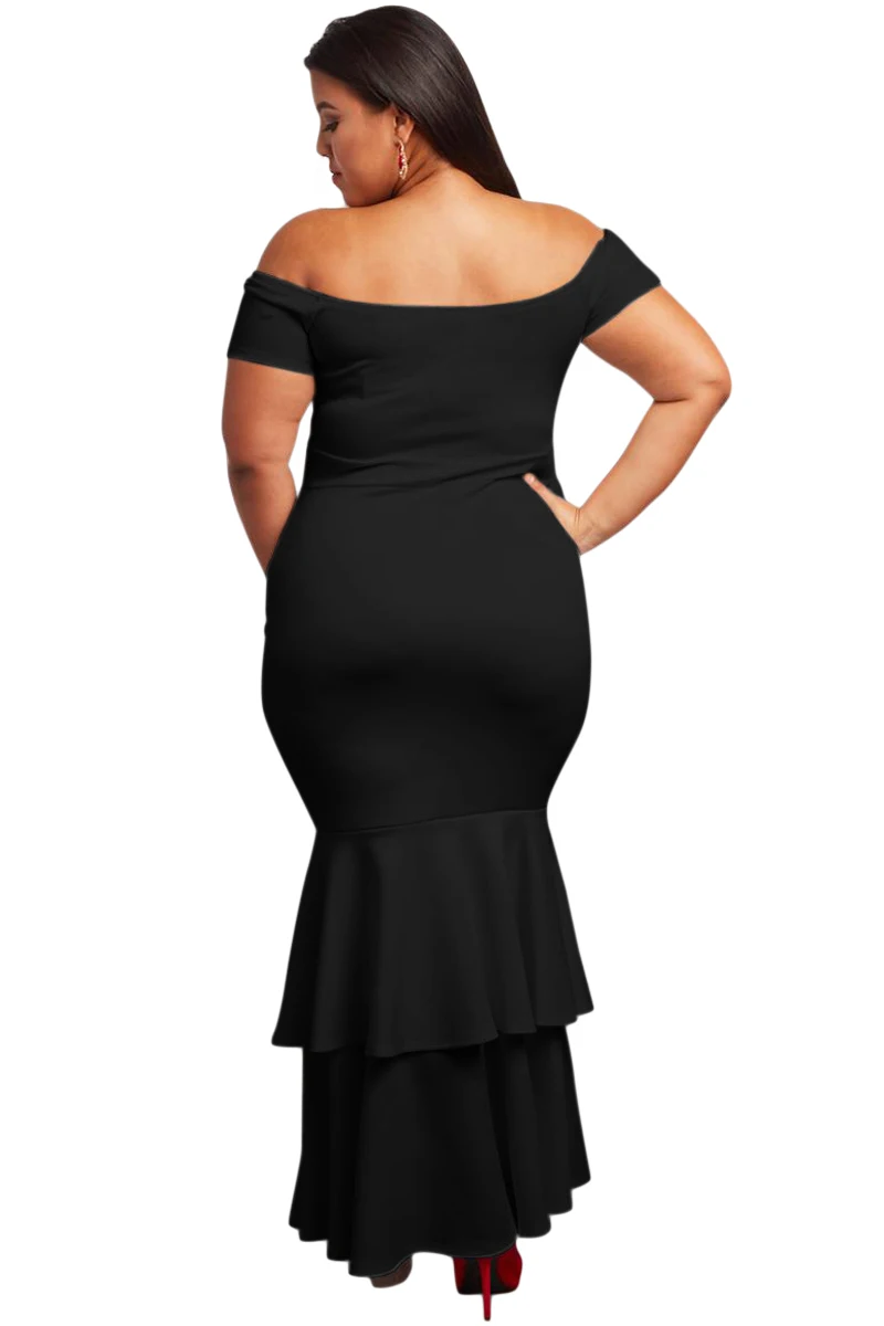 Black-My-Everything-Plus-Size-Mermaid-Dress-LC610947-2-3