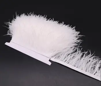 

10meters Real Ostrich Feather Trims 10-15cm for Skirt/Dress/Costume Ribbon Feather Trimming Wholesale DIY Party Craft