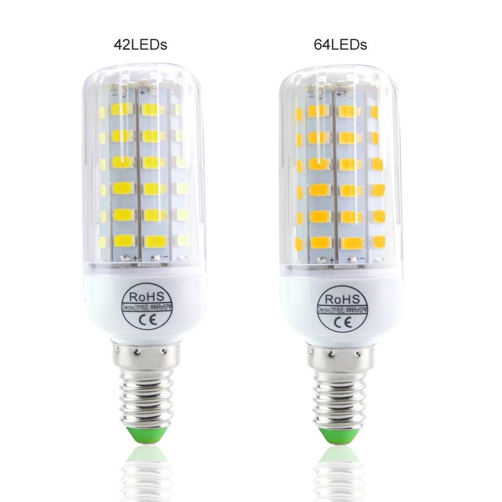 Высокая Мощность E14 5730SMD серия CFL10W-35 W Светодиодный прожектор 24-89Leds лампа больше яркости чем 2835/3014/5630/5050SMD1PCS