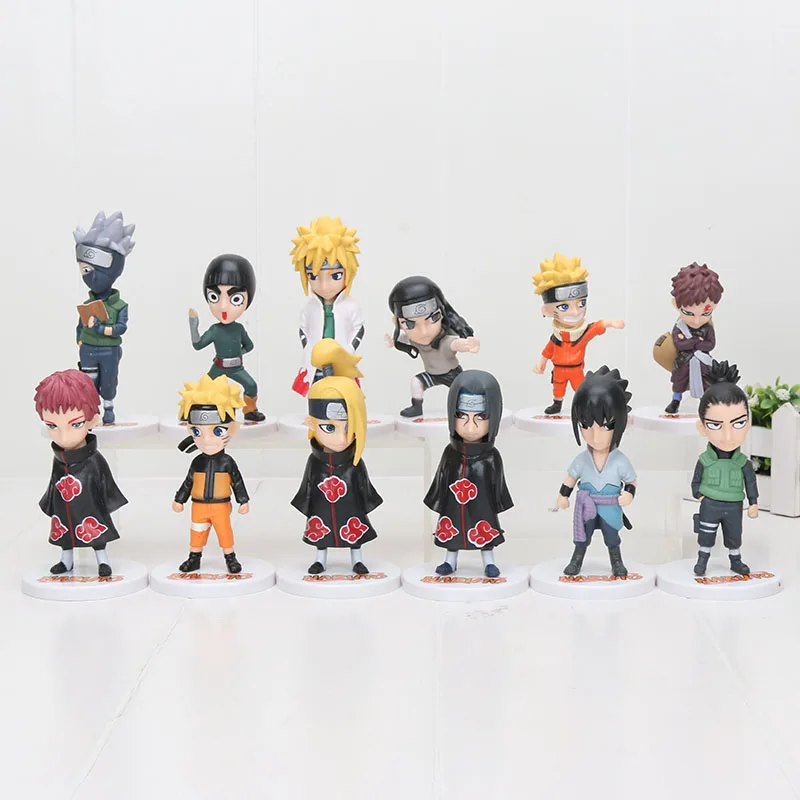 

Anime Naruto 20 Edition 6pcs/set Uzumaki Naruto Hatake Kakashi PVC Action Figure Collectible Model Toy 8-12cm