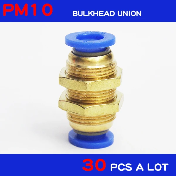 PM10 30 шт. 10 мм Пневматический воздушный клапан Push In Joint быстро фитинги адаптер пневматические разъемы