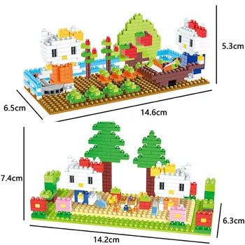 

400 grains Small particles Assembly toys for children DIY cartoon model teaching Building Construction Toys Blocks