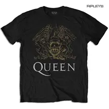 Official T Shirt QUEEN Bohemian Rhapsody Black CREST Classic All Sizes T Shirts 2018 Brand Clothes