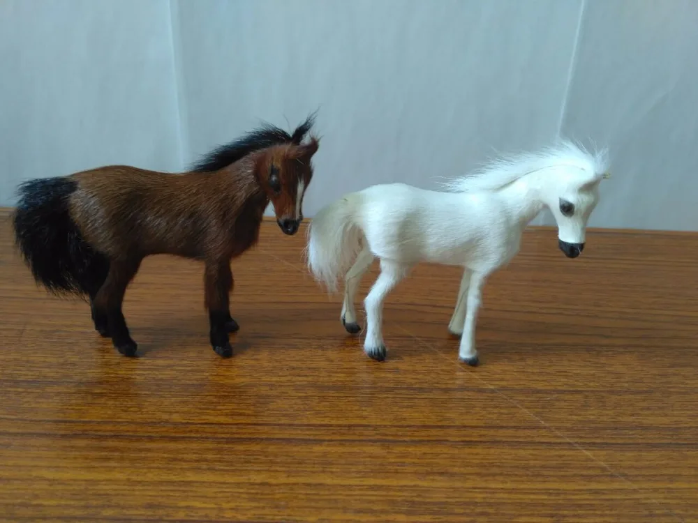 

simulation horse 11x9cm model plastic&furs horse handicraft,home decoration toy gift d1476