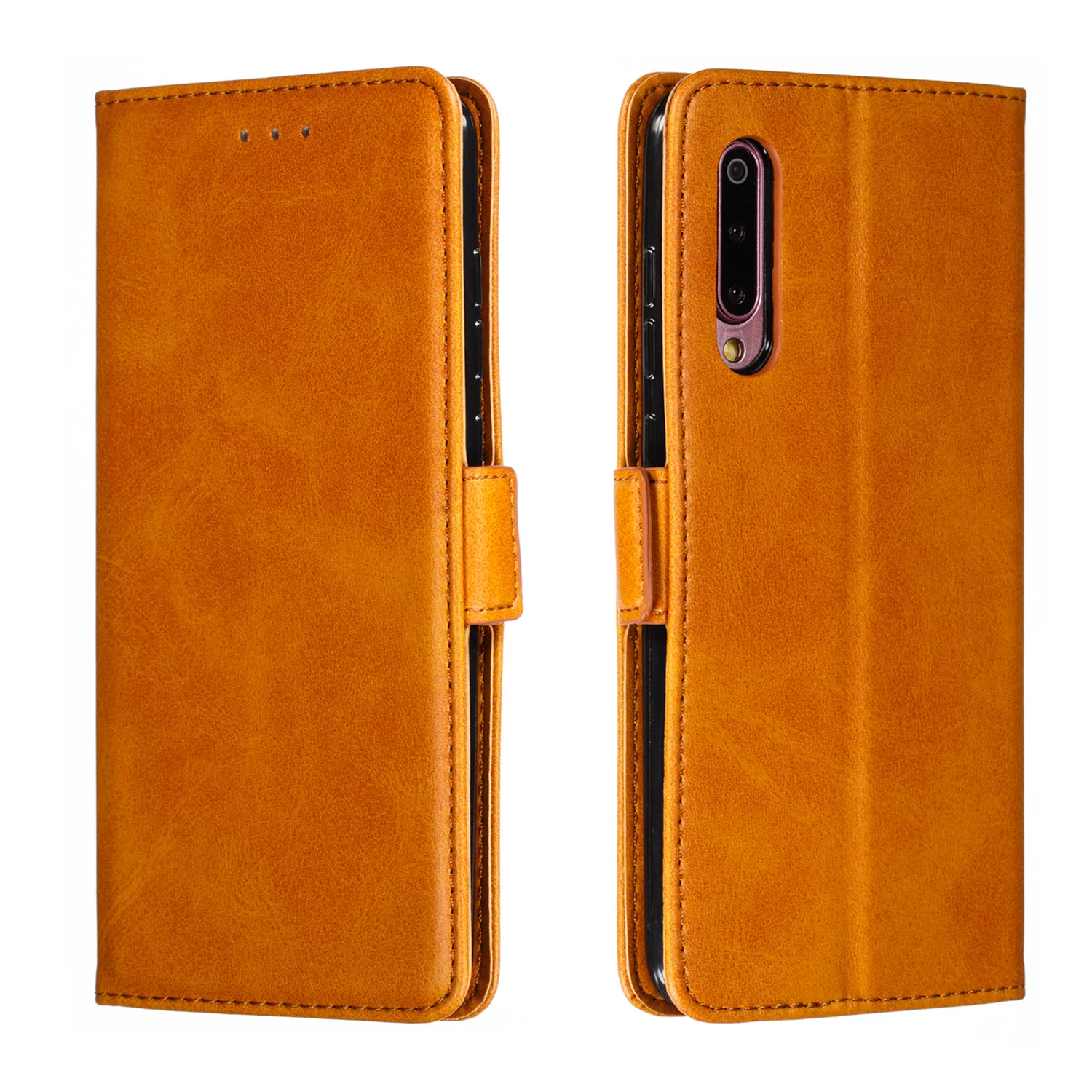Чехол-книжка в стиле ретро для Xiaomi Mi9 Mi8Lite Redmi 6 Pro 4a 4x 5plus Note 7 6 5 4 с магнитной подставкой и ремешком, ударопрочный чехол-кошелек с отделением для карт - Цвет: brown