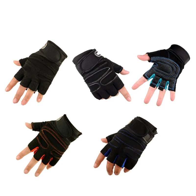 2017 Crossfit Gloves Gym Body Building Dumbbells Sports Exercise Training Wrist Fitness Weight Lifting Gloves for Men Women