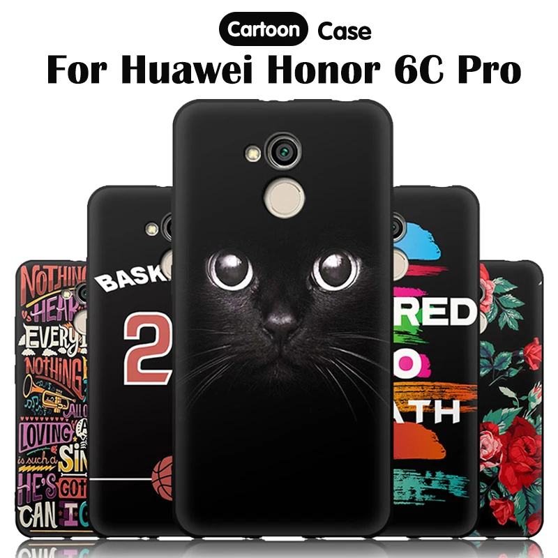 

JURCHEN 5.2" Soft Tpu Silicone Case For Honor 6C Pro Cover For Huawei Honor 6C Pro Case UV Printed Back Coque For Honor 6 C Pro