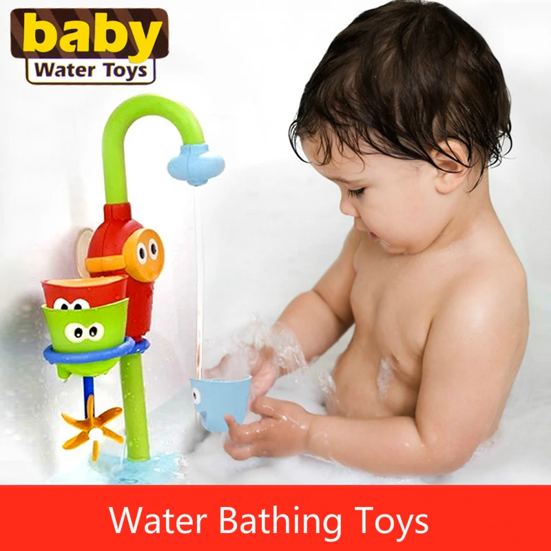 Lovely Cartoon Bathtub Kids Baby Bath Articles Toys Shower Faucet Spray Water Toys For Children Bathtub Water Spraying Tool