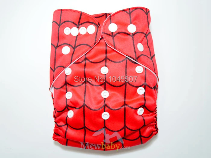Spider-man pattern reusable diaper waterproof baby diapers washable cloth nappies +1PC Microfiber Insert FT13