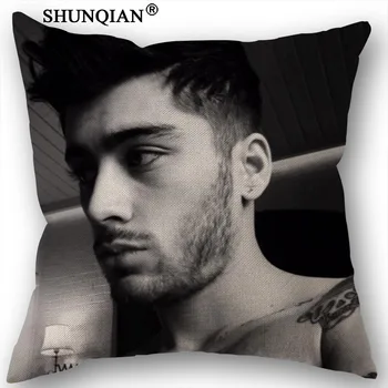 

New Custom Zayn Malik Canvas pillowcase Wedding Decorative PillowCase 45x45cm one sides Cotton Linen Pillow Cover