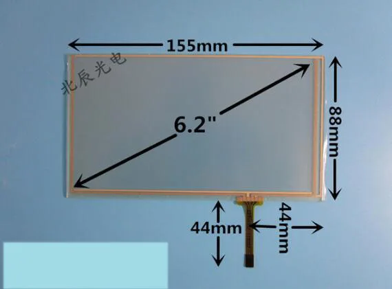 

6.2-inch four-wire resistive touch screen KDT-1932 Car DVD GPS IPC 155 * 88