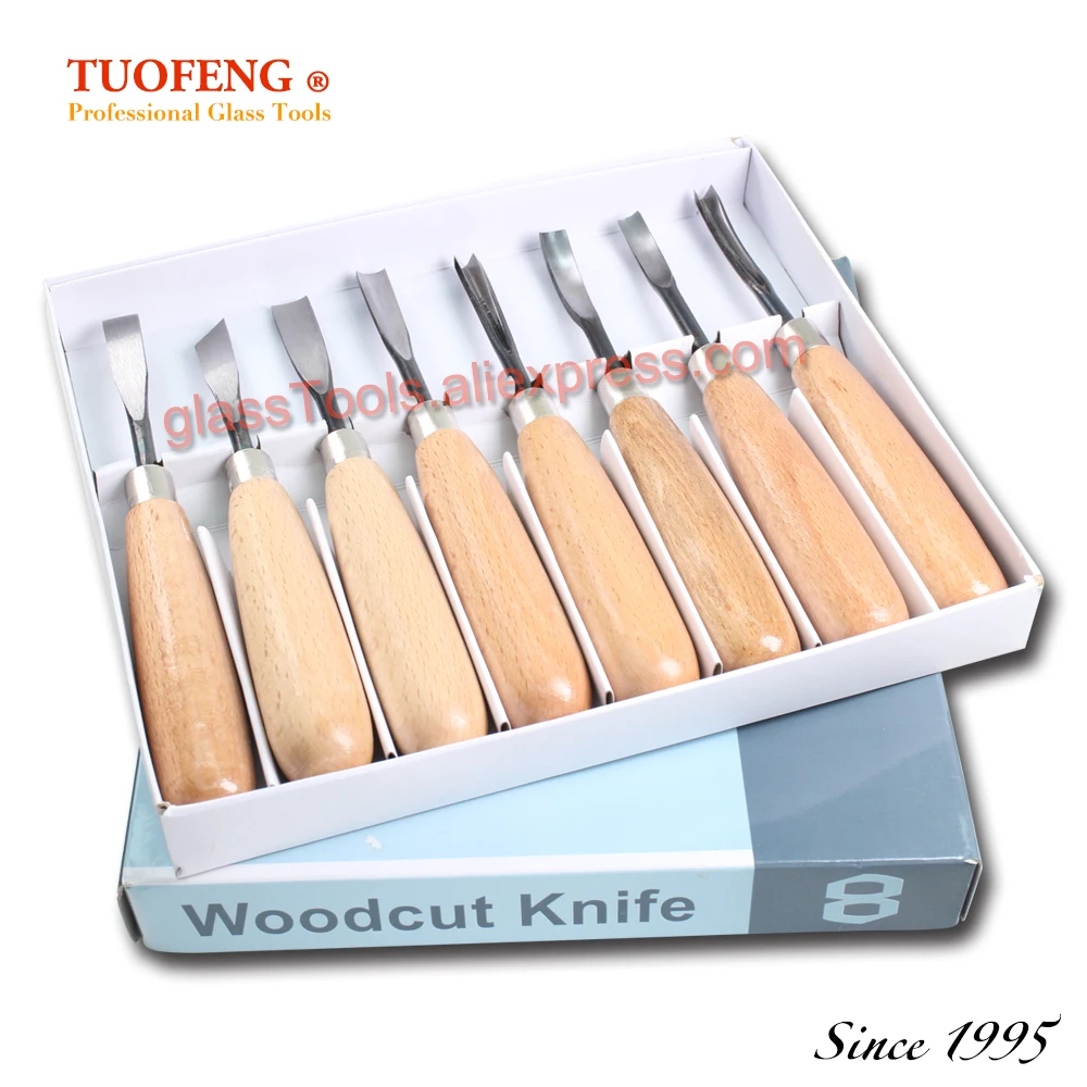 

8pcs Wood Carving Hand Tools \ Chip Detail Chisel tools set