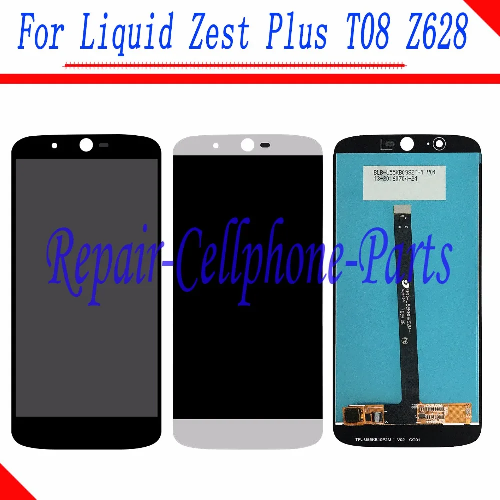 

5.0 inch 100% New Full LCD DIsplay + Touch Screen Digitizer Assembly Replacement For Acer Liquid Zest Plus T08 Z628