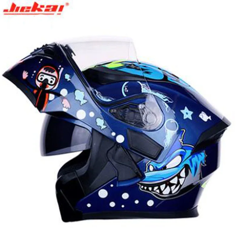 

2019 New JIEKAI Helmets Men/women Double Lens Flip Up Motorcycle Helmet Full Face electric Moto Casque Made of ABS/PC Lens