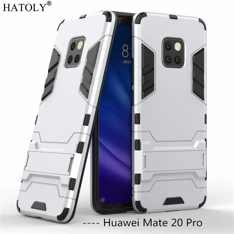 HATOLY درع حالة هواوي زميله 10 برو حالة زميله 20 لايت روبوت السيليكون المطاط الصلب عودة الهاتف غطاء لهواوي زميله 20 برو 10 لايت