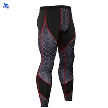 Из кусков, с рисунком, Для мужчин спортивные компрессионные, для бега колготки спортивные тренировочные леггинсы Для мужчин Ткань отводящая влагу Фитнес брюки спортивные брюки
