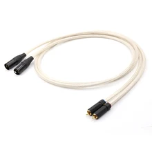 Free shipping pair QED Silver-Platedr OFC pure copper RCA male to XLR male Audio Interconnect Cable free shipping qed signature ofc silver platedr interconnect cable with xlr male plug audio cable