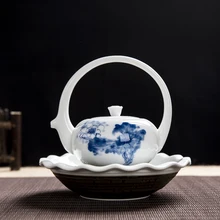 PINNY китайский винтажный чайный сервиз, расписанный вручную, чайный горшок, керамический чайный набор кунг-фу, 1 чайник, 2 чашки, чайник, Подарочная посылка