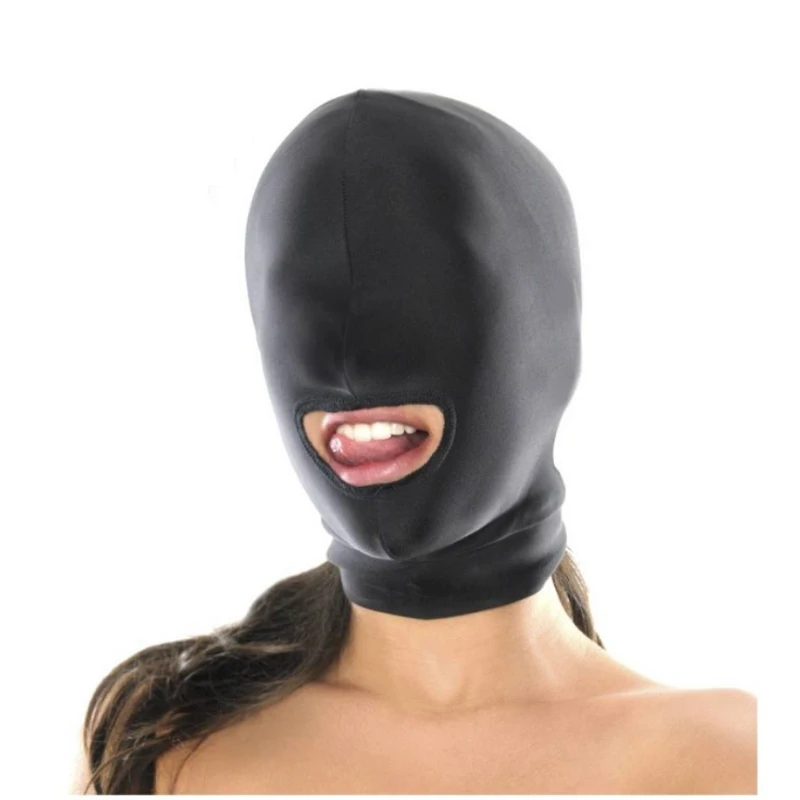 Exotic Accessories Fetish Slave BDSM Bondage Restraints Sex Mask Mouth Eye Open Head Harness Blindfold for Couples |