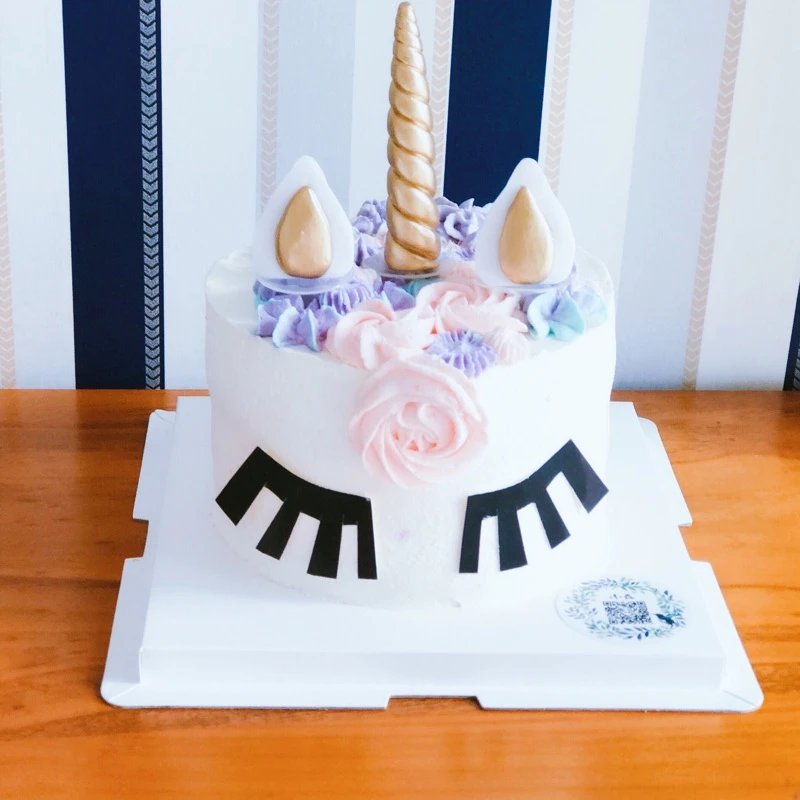 Единорог Торт Топперы Рог единорога Уши Украшения для торта кекс Toppers детские украшения для дня рождения Инструменты для выпечки