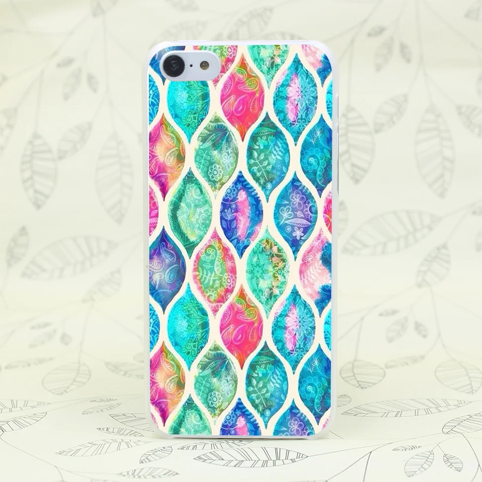 1758W font b Tartan b font Hard Transparent for iPhone 4 4s 5 5s 5c SE