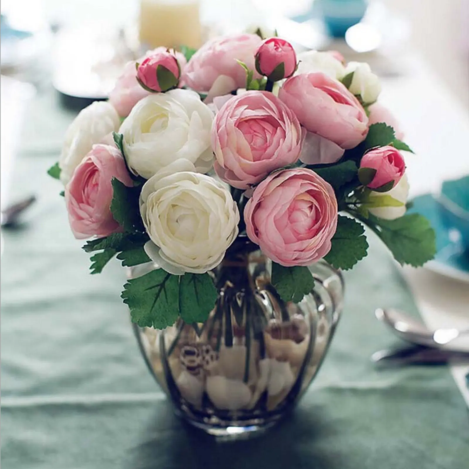 10 шт. Искусственные цветы камелии свадебные букет невесты, букет, домашнее украшение