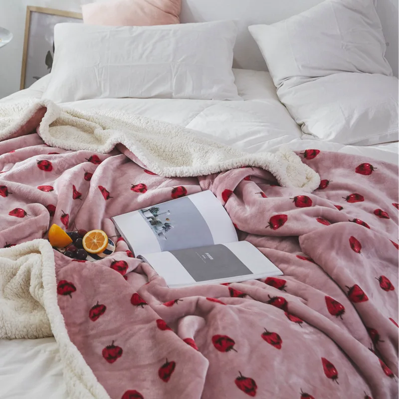FUNBAKY Белоснежка мягкая шерсть шерпа кровать одеяло мягкий теплый коралловый флис одеяло портативный автомобиль путешествия - Цвет: 4