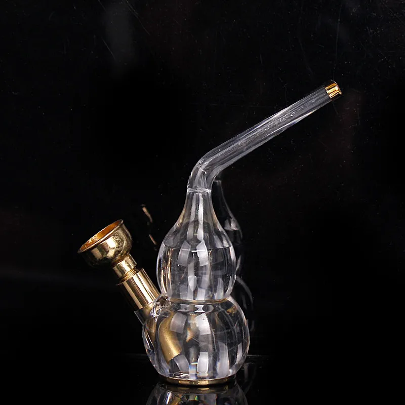 Brass+Acrylic Pipes Hookah Shisha Smoking Pipe Filter Tobacco Pipe Smoke Narguile Mouthpiece Cigarette Holder Grinder Smoke