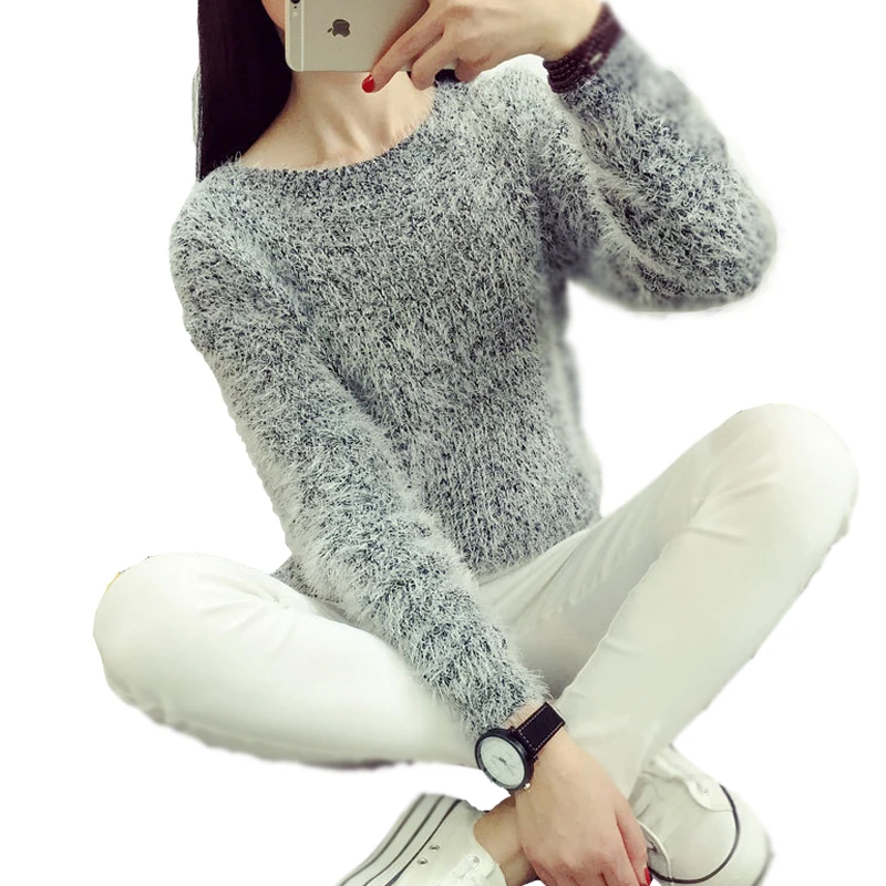 Sweater Women 2016 Fashion Winter Autumn Warm Mohair O