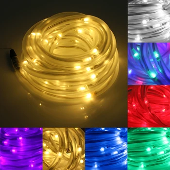 

HANMIAO 4PCS/LOT LED Solar Light Outdoor/Indoor Decorative Led Lights Waterproof PVC Tube Transparent LED Solar Rope Light