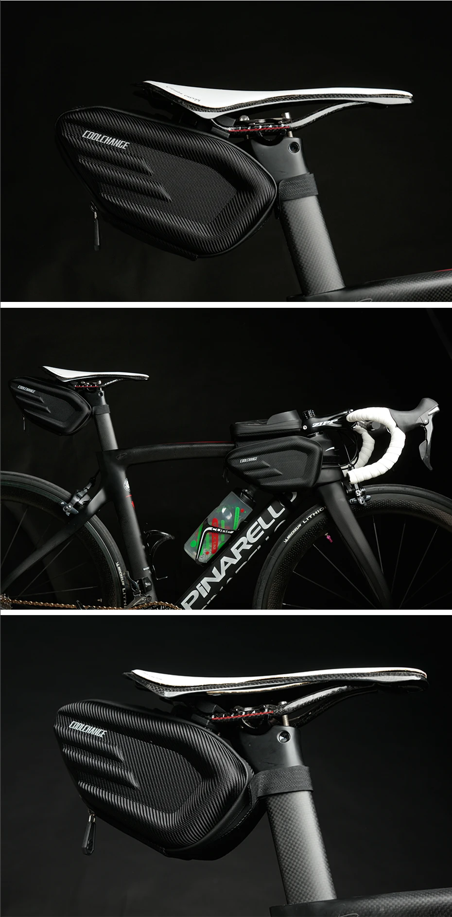Excellent CoolChange Bicycle Saddle Bag Waterproof Bike Rear Bags Shockproof Cycling Rear Seat Tail Bag Reflective MTB Bike Accessories 13