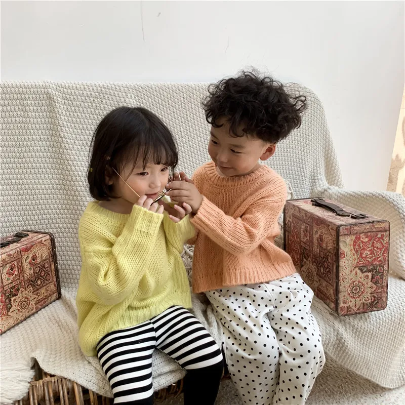 

Autumn Winter kids children fashion 5 colors loose sweaters 2019 boys girls fashion casual sweater