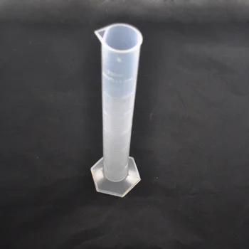 

Affordable 250mL Clear White Plastic Liquid Measurement Graduated Cylinder for Lab Set