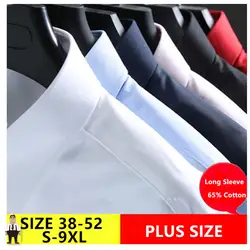 Camisa Masculina для мужчин рубашка Hombre Chemise Homme Manche Longue белые рубашки 5XL 6XL 7 xlдлинные рукава Формальные Черный, Красный s Blusa