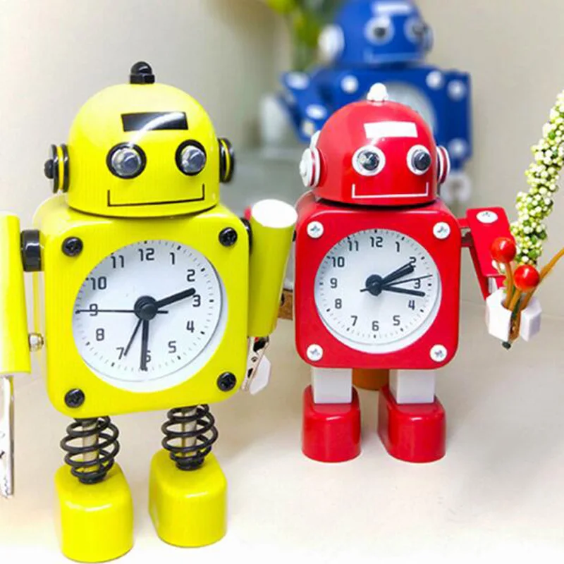 2018 New Creative Children Cartoon Robot Alarm Clocks for Student Personal Mute Metal Making Table Alarm Clocks Single-sided 2018 New Creative Children Cartoon Robot Alarm Clocks for Student Personal Mute Metal Making Table Alarm Clocks Single-sided