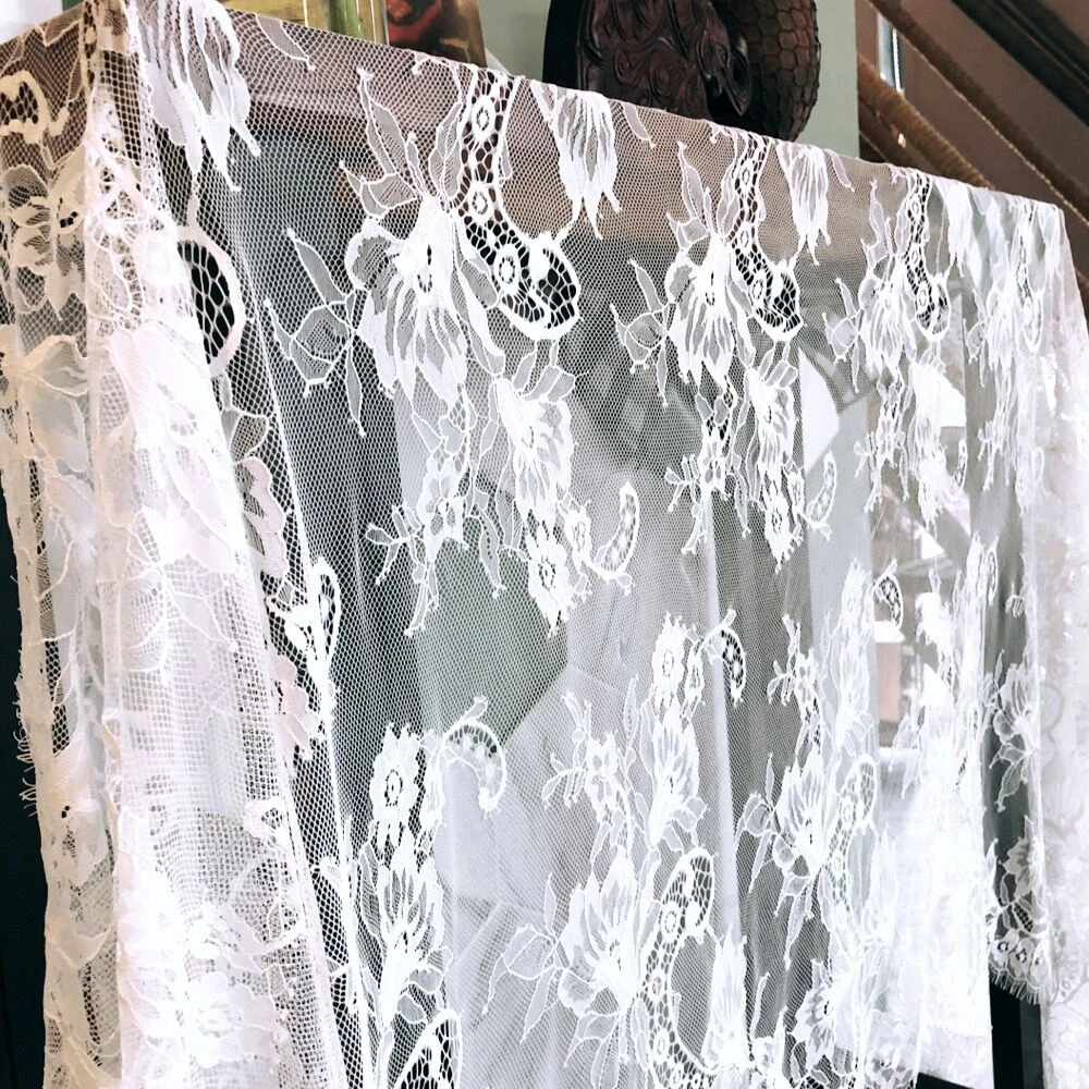 75x300CM Wedding Table Runner White Lace Table Runner Floral Table Cloth Boho For Wedding PartyChristmas Table Decoration Home  (6)