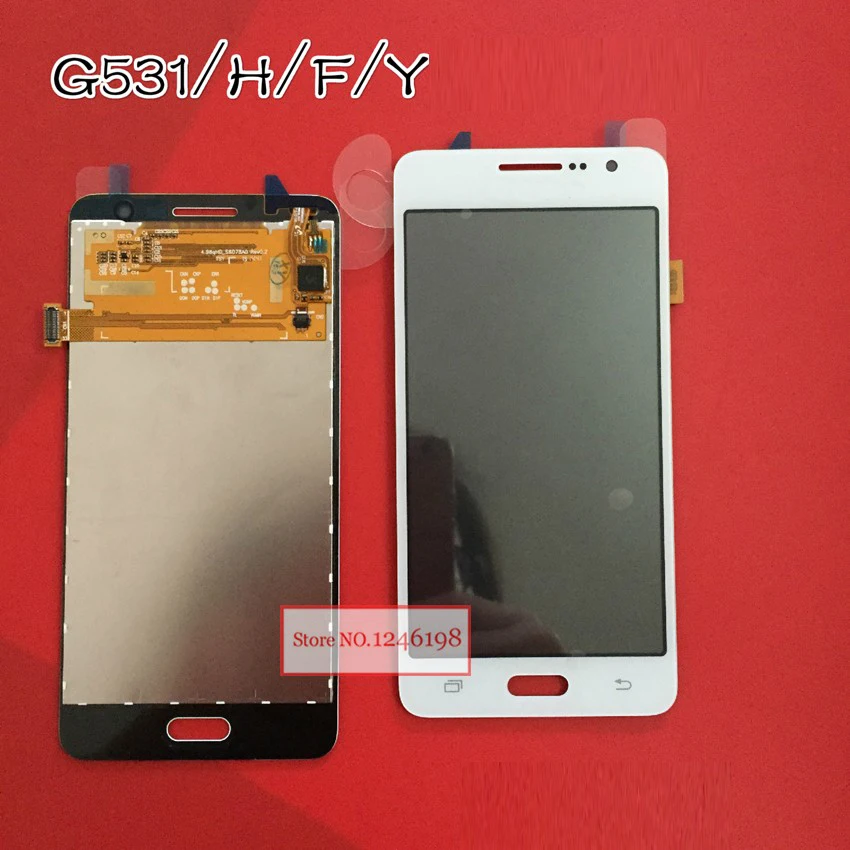 Black White Gold Touch Screen Digitizer Panel Sensor LCD Display Assembly For Samsung Galaxy Grand Prime