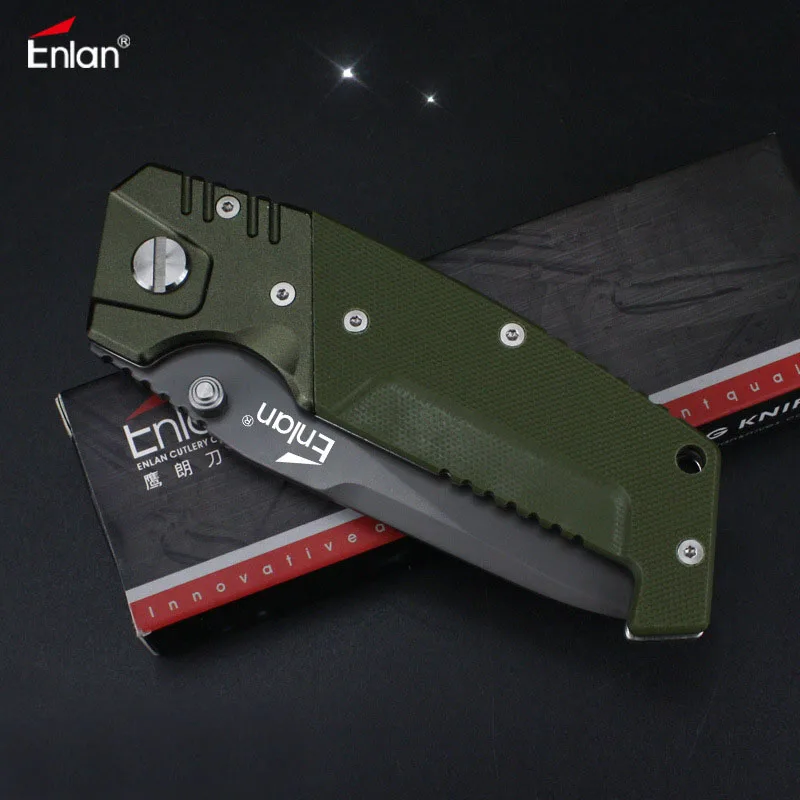 Складной нож ENLAN EW075 8Cr13Mov G10 с ручкой карманный тактический для кемпинга выживания