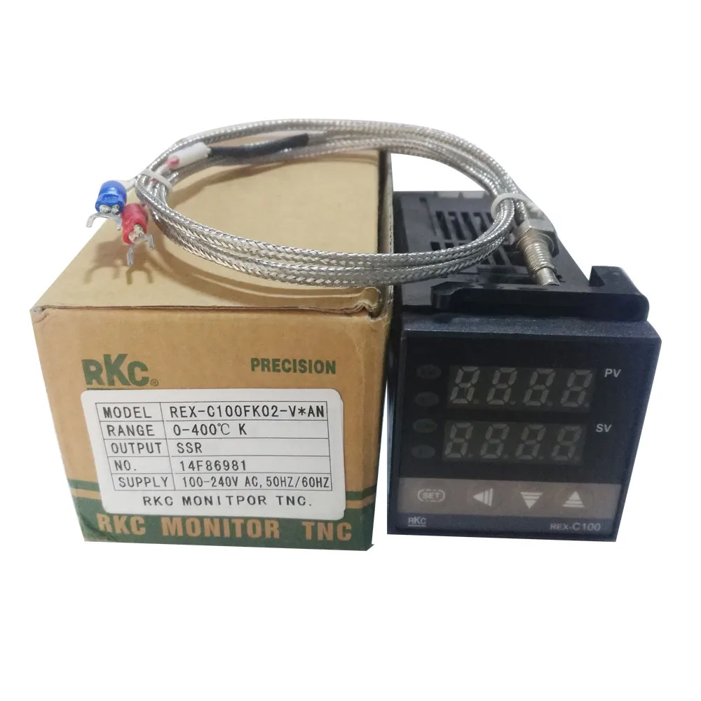 

REX-C100 Digital PID Temperature Control Controller Thermostat Relay output 0 to 400C with K-type Thermocouple Probe Sensor