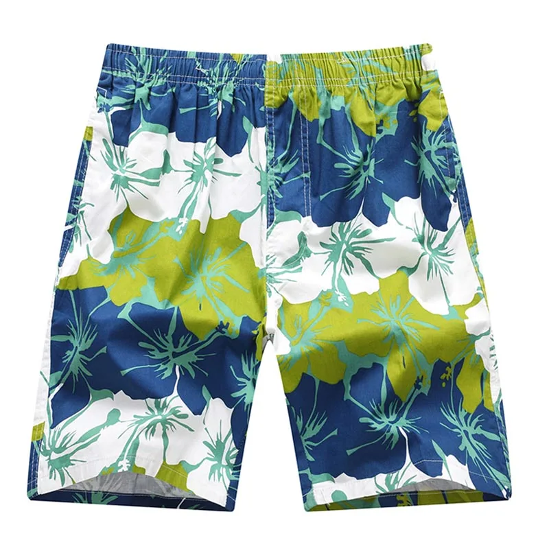 Летние Новые Модные дышащие мужские шорты хлопковые свободные шорты с завязками на талии цветочные бермуды 4XL 5XL 6XL