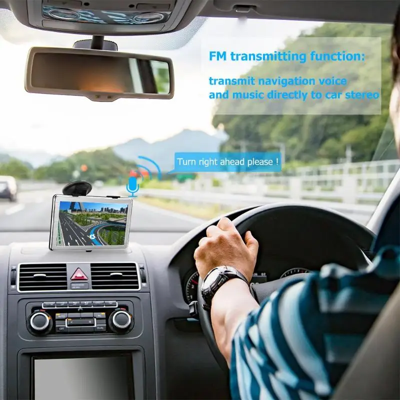 X8 7 дюймов сенсорный экран ультра тонкий автомобильный gps-навигатор для грузовика системы портативный 8 Гб gps навигатор Северная Америка Европа Австралия