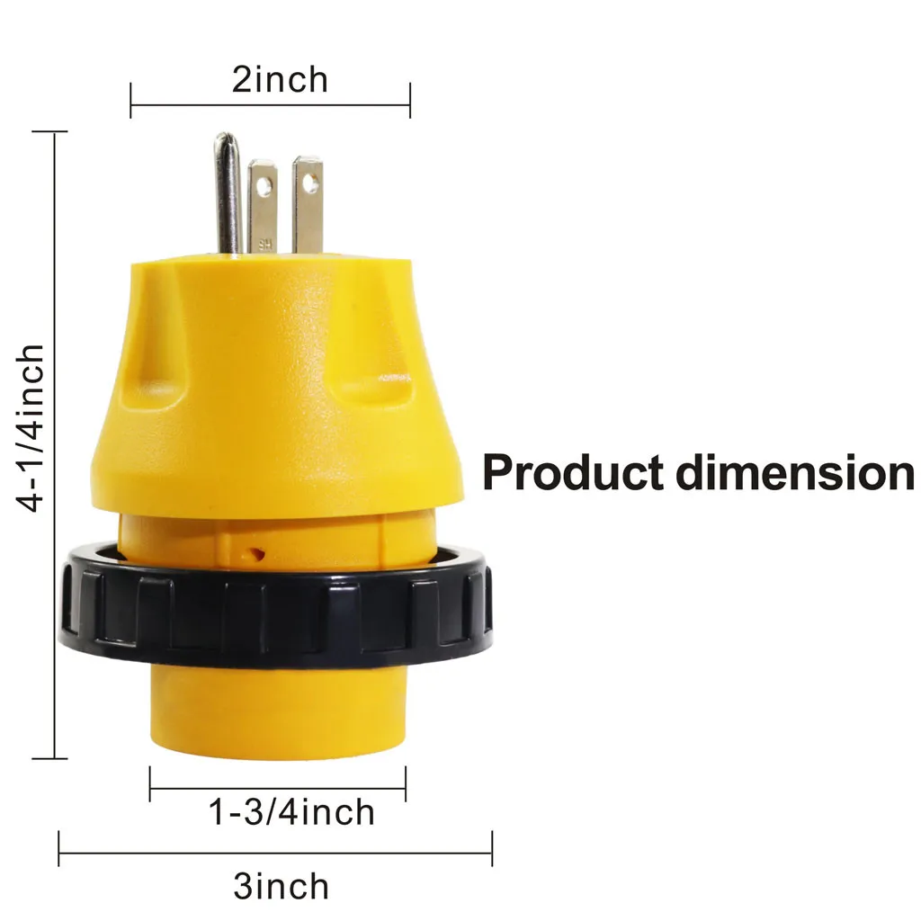RV Запчасти и аксессуары 30A штекер 30A женский сверхмощный запирающий штекер Соединительный шнур питания Замена сосуда ручка Jun11