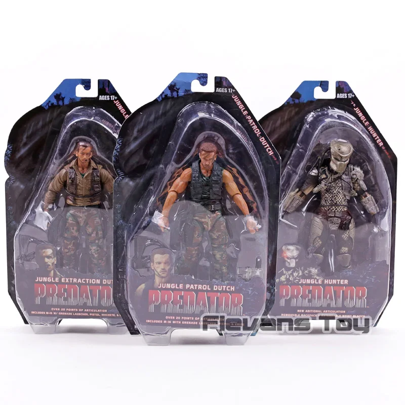 

NECA Predator 25th Anniversary Jungle Encounter / Patrol Dutch Jungle Hunter PVC Action Figure Collectible Model Toy