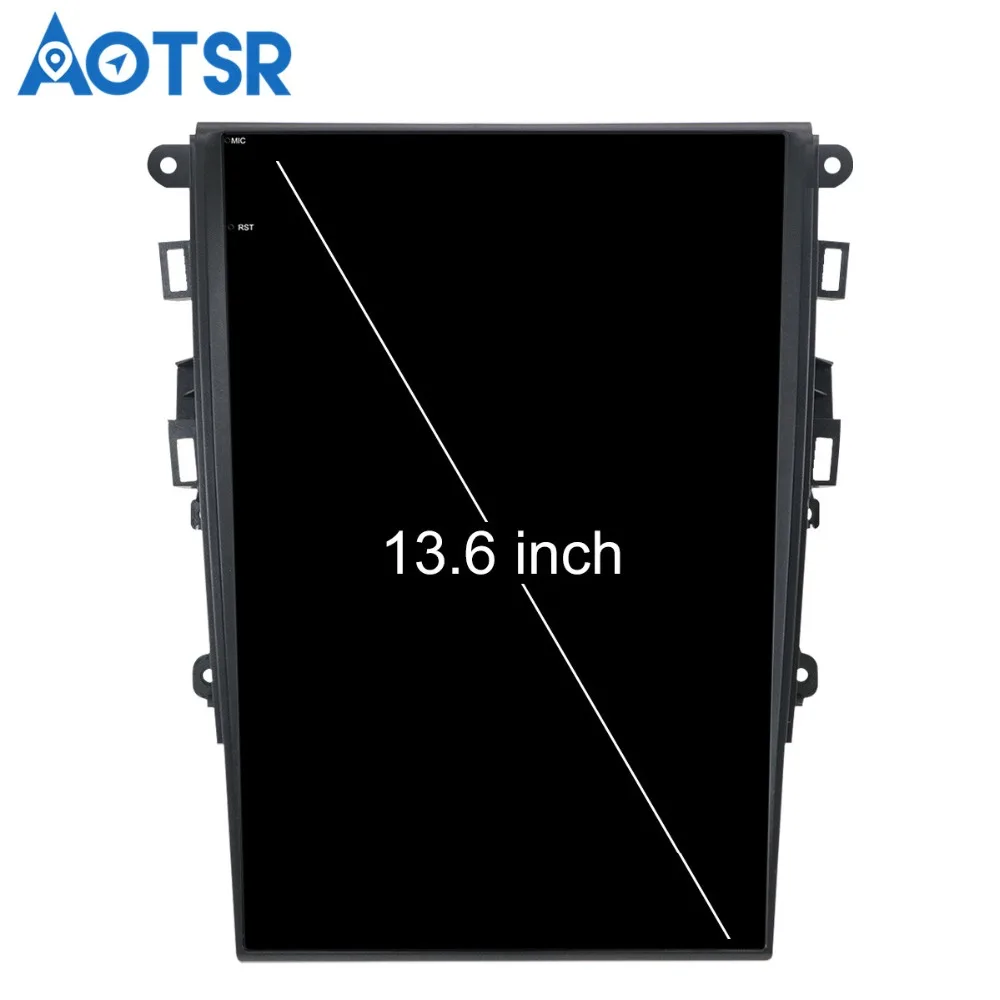 Discount 13.6 inch Android 8.1 4+64 Car GPS Navigation player For Ford Mondeo Fusion MK5 2017 + Headunit stereo multimedia radio carplay 5
